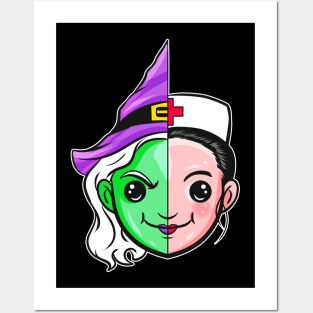 Half Witch Half Nurse Wonderhealer Costume Halloween Posters and Art